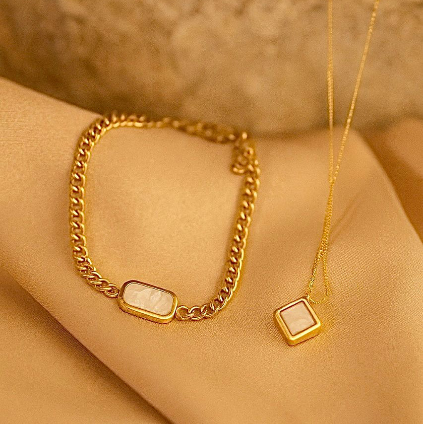 Ivory Harmony Bracelet & Necklace Set