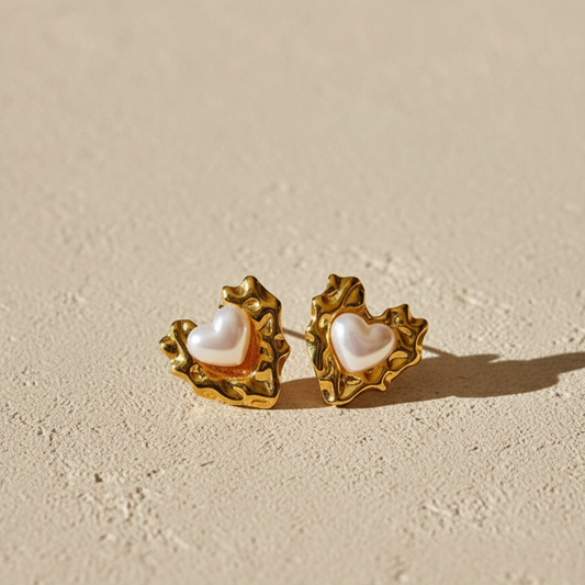 Amour Heart Studs