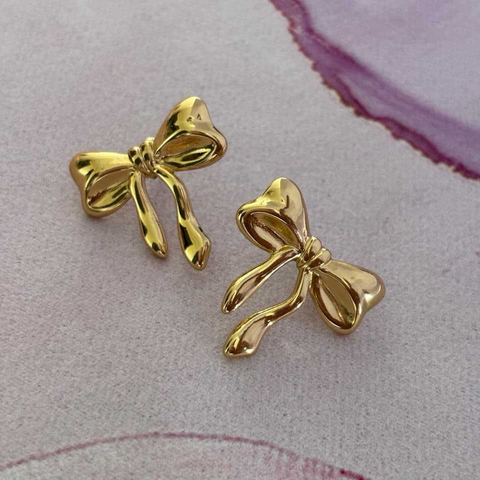 Golden Ribbon Earrings